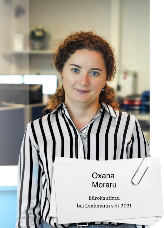Oxana Moraru, Bürokauffrau bei Laakmann seit 2021